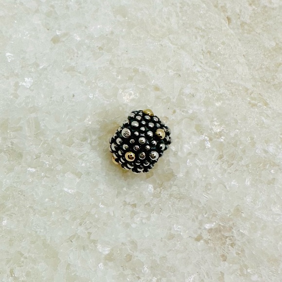 EUC Pandora 791225 Sterling Silver w/ 14k Yellow Gold Moss Designer Charm - Picture 11 of 15